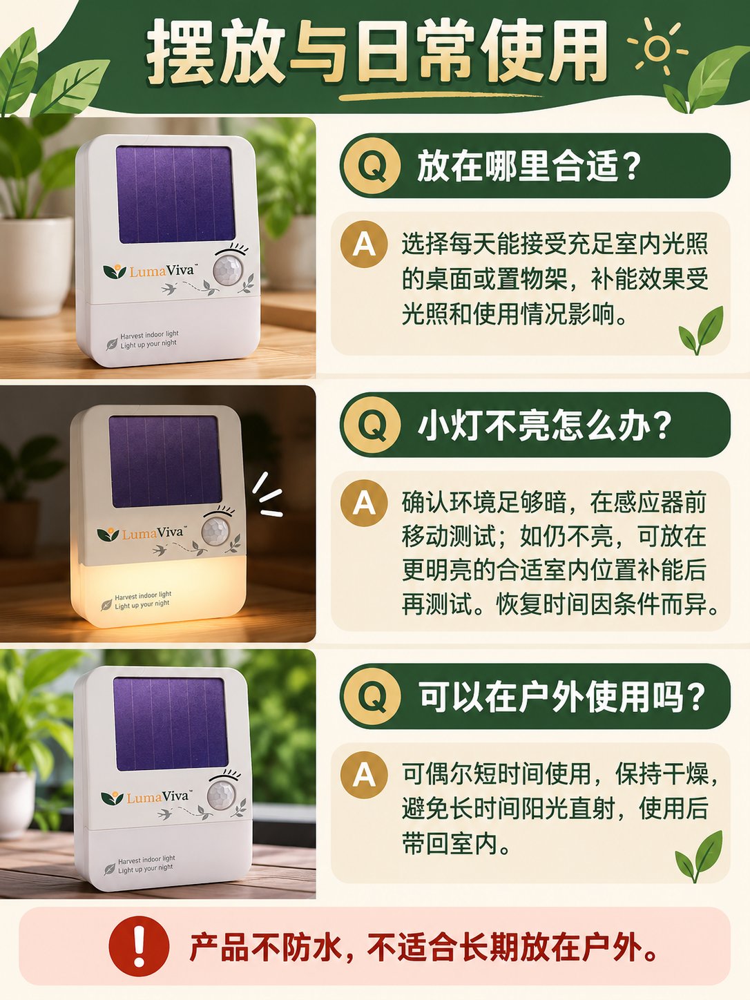 LumaViva 伴醒灯:摆放与日常使用